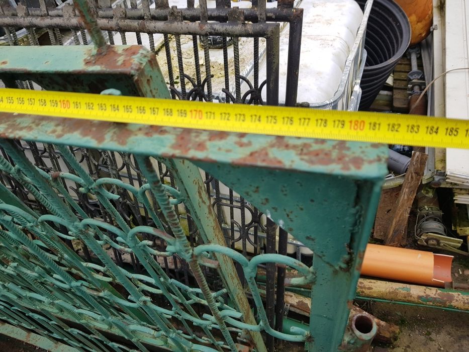 Brama stalowa wjazdowa z furtką 366cm+105cm x  170cm