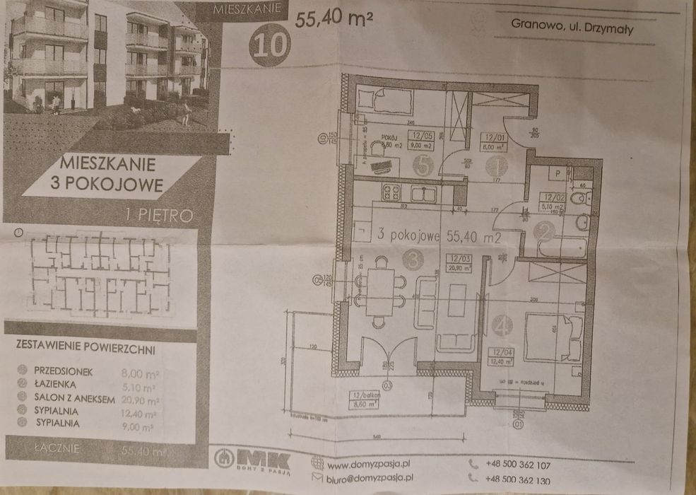 Wynajmę mieszkanie 3 pokojowe