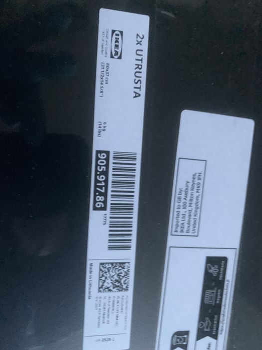 Półka ciemnoszary Utrusta 80x37 Ikea