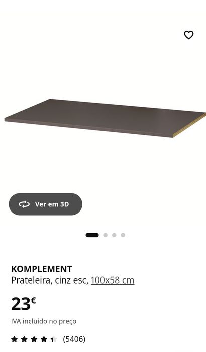 Prateleiras Komplement Cinza