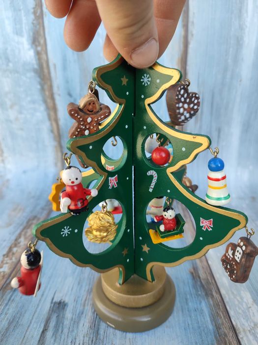 Choinka drewniana - świąteczna - ozdoby - design