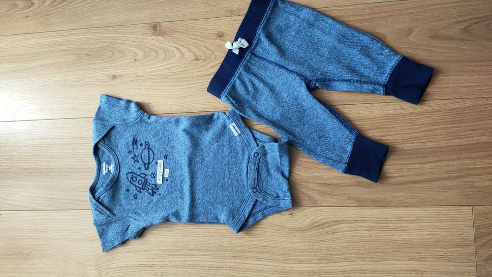 body na krótki rękaw spodnie zestaw z rakietą Gerber 0-3m