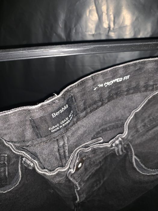 Calça preta Bershka 40 slim cropped fit
