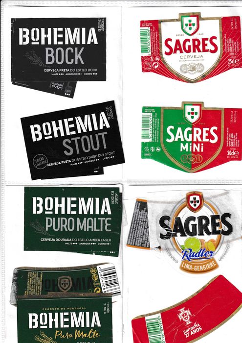 Rotulos de Cerveja Sagres muito antigos