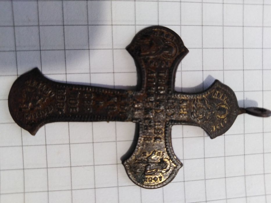 Крест медный с позолотой