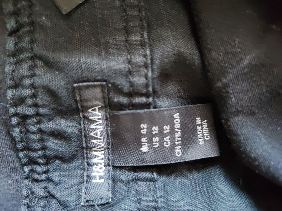 Spodnie lniane ciążowe r.42