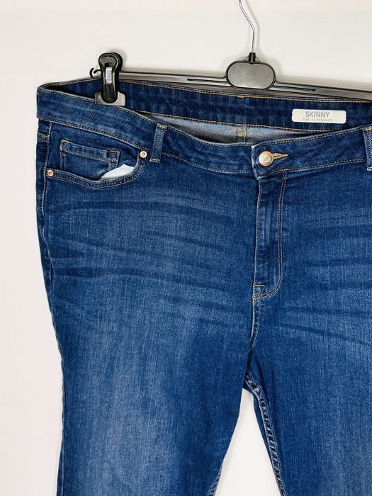 Ciemnoniebieskie jeansy skinny 5XL 50