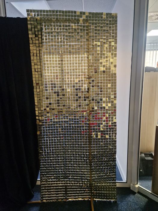 Ścianka cekinowa szampański złoty panele cekinowe