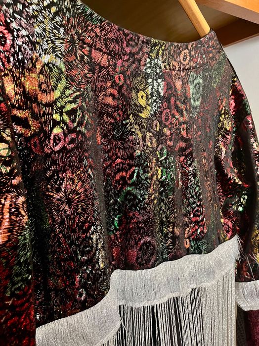Kimono casaco curto franjas