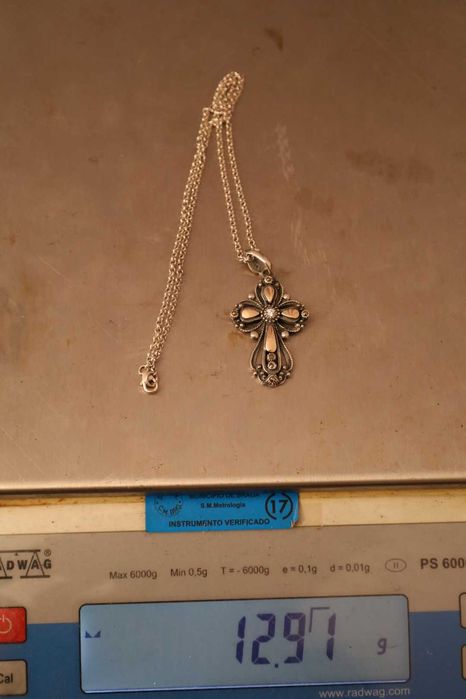 Fio e Cruz Prata e Ouro