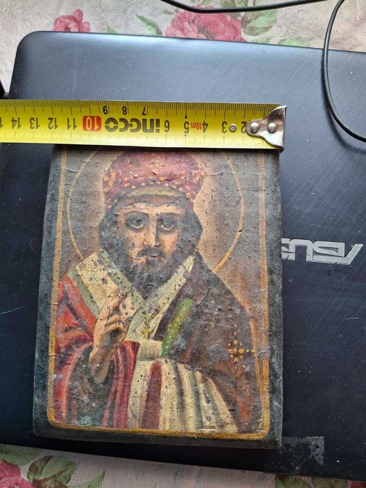 Икона Николай Угодник на доске