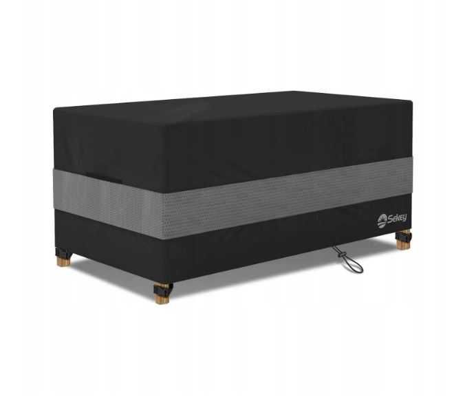 Pokrowiec na meble ogrodowe stół czarny 125 x 63 x 74 cm Sekey