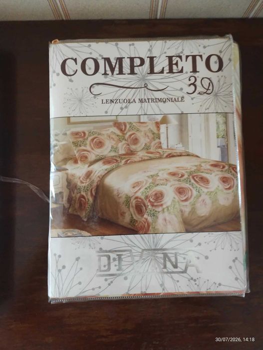 Lençóis de cama de casal completos. Novos.
