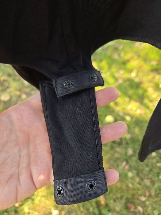 Новий Боді - комбітрес з кружевом / мереживом (M) трикотаж чорний