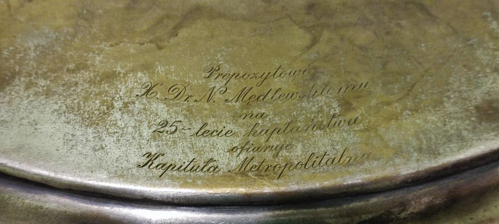 Patera tacka talerz z dedykacją Poznań