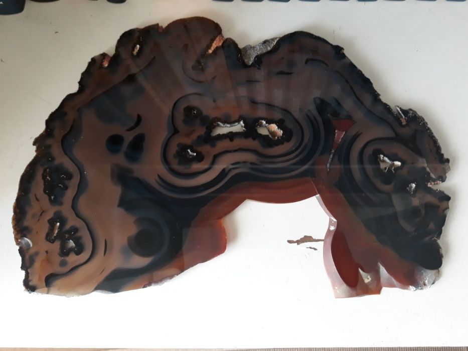 Lâmina de geode de Agata cornalina
