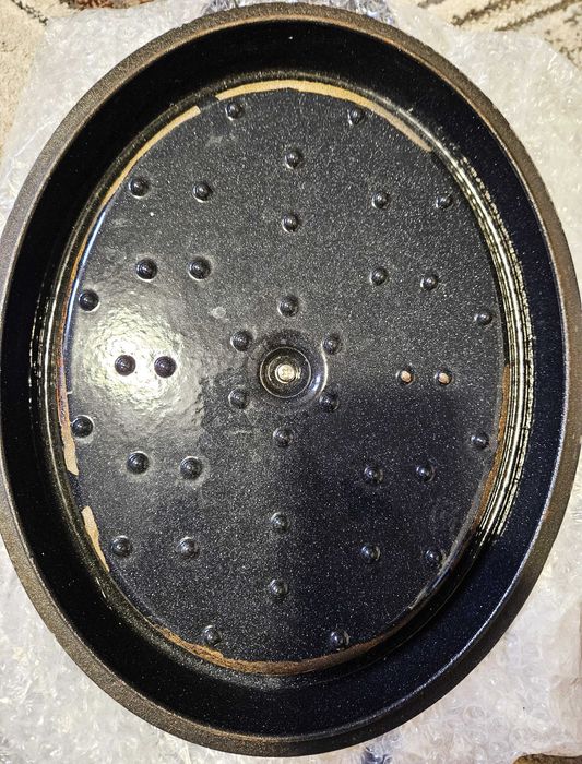 GRAND FEU 5,6L Owalny Żeliwny Garnek z Pokrywką i Szerokimi Uchwytami