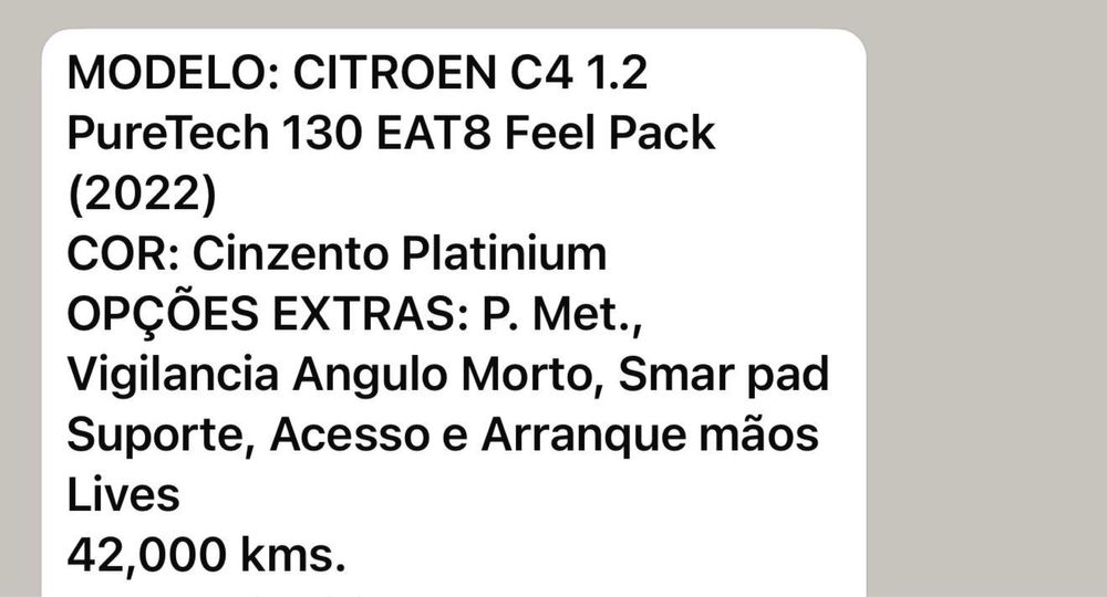 Citroën C4 1.2 PureTech 130 EAT8 Feel Pack (2022) – Excelente Estado