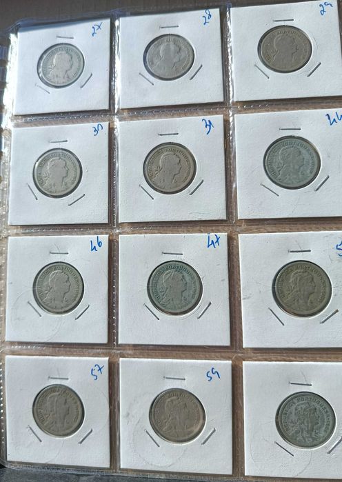 Lote de 48 moedas Republica portuguesa + Estrangeiras Todas Diferentes