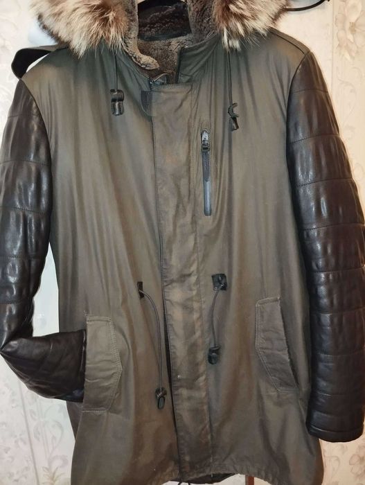Куртка-парка зимова б/у чол. на натур. хутрі «BIZZON»Турція 48р ТОРГ