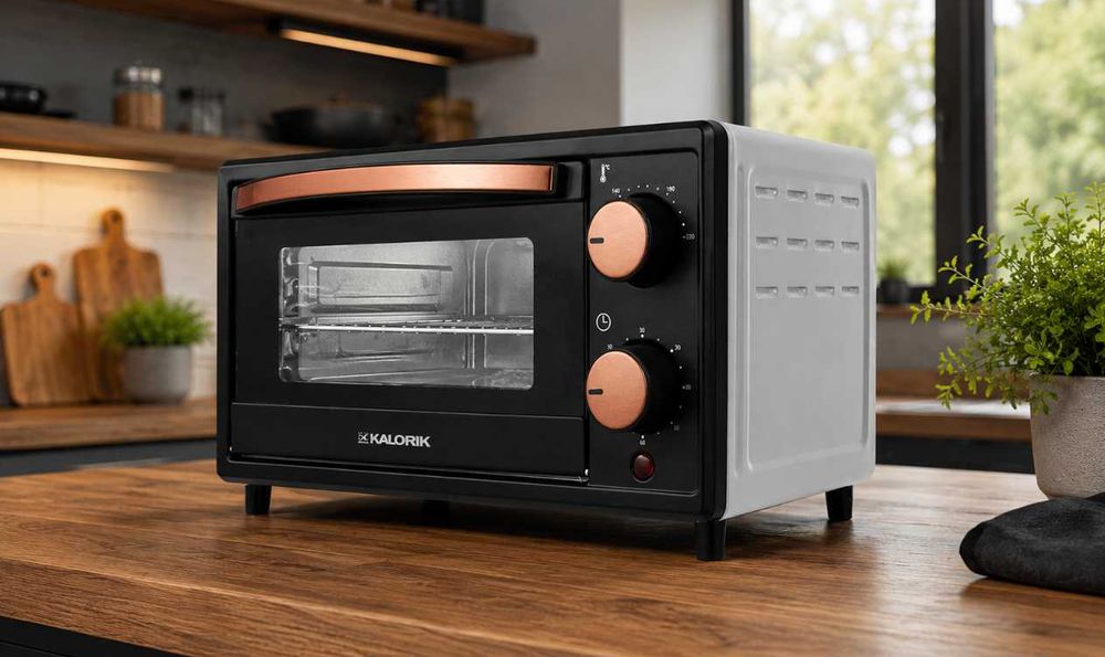 NOWY Mini Piekarnik Elektryczny 10L 800W Piecyk Elektryczny Stołowy do Pizzy Zapiekanek Z Timerem Termostat Piekarnik 230 Stopni z Rusztem Małe AGD FV
