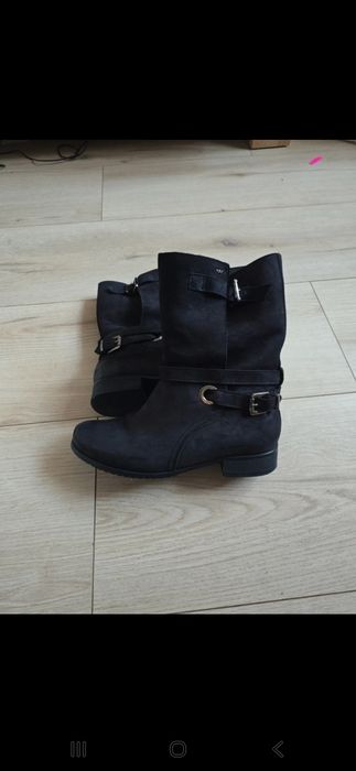 Czarne botki Wojas 38