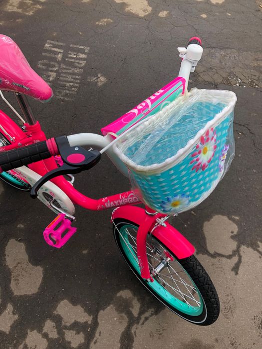 Велосипед MaxxPRO розовый с корзиной и безопасной рамой 18’