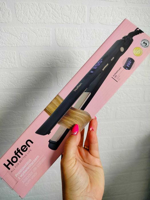 Prostownica Hoffen z wyświetlaczem LED ceramiczna