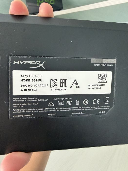 Клавіатура HyperX alloy fps rgb