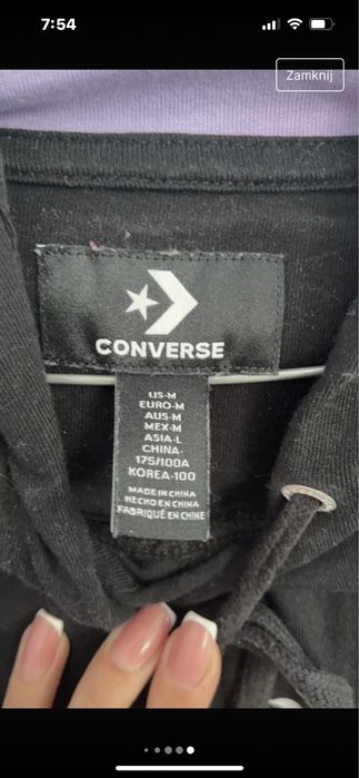 bluza z kapturem Converse r. M