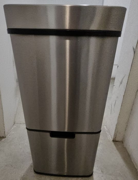 Kosz do sortowania śmieci automatyczny 72 l stal inox czujnik ruchu