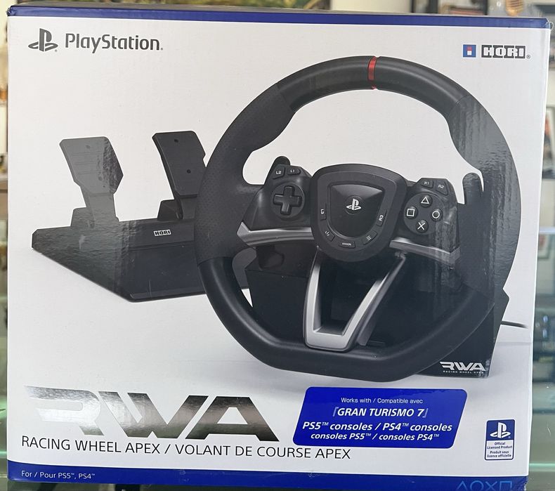 Volante Hori apex Ps5/ps4/pc com pedais