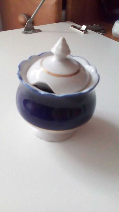 Солонка /горчичница фарфор СССР Коростень