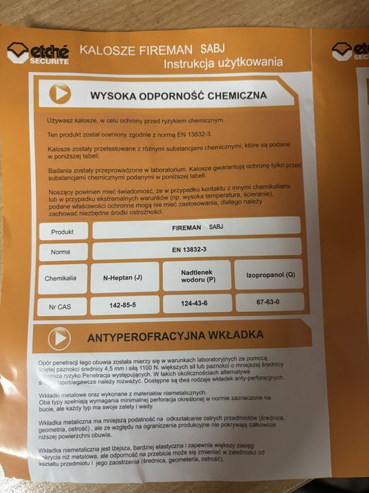 Kalosze strażackie, kompozyt,nowe, Etche