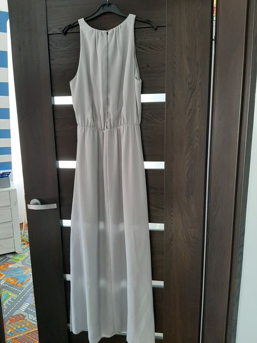 Sukienka długa szara fashion freak