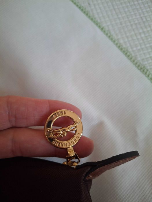 Longchamp le pliage large ciemny brąz