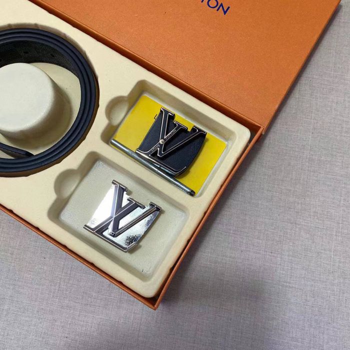 Мужской подарочный набор Louis Vuitton чоловічий ремінь луі вітон