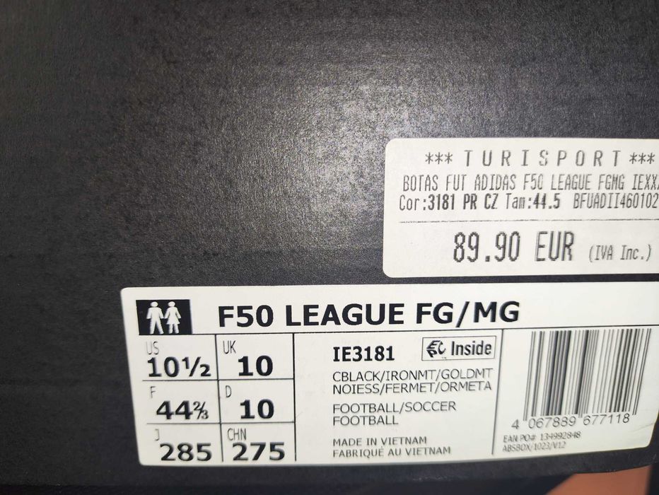 Chuteiras adidas f50 league FG/MG Novas
