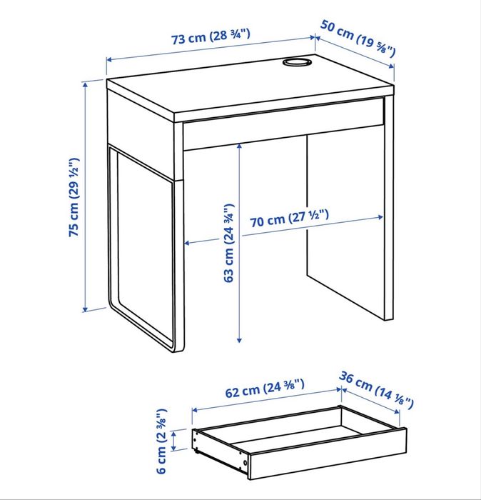 Secretária IKEA branca