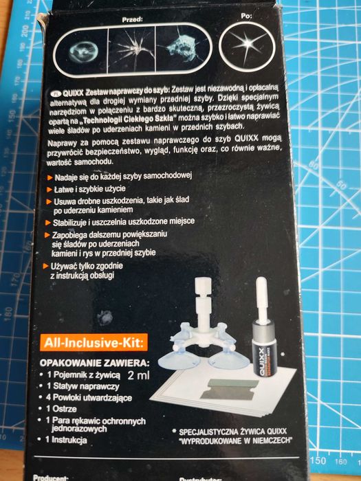 QUIXX SYSTEM Zestaw naprawczy do szyb samochodowych