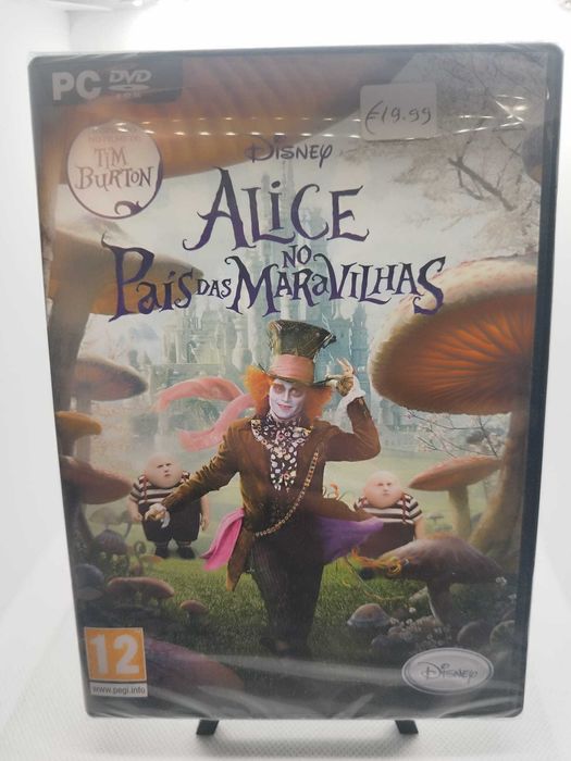 Alice no País das Maravilhas PC DVD Selado Novo Disney Tim Burton