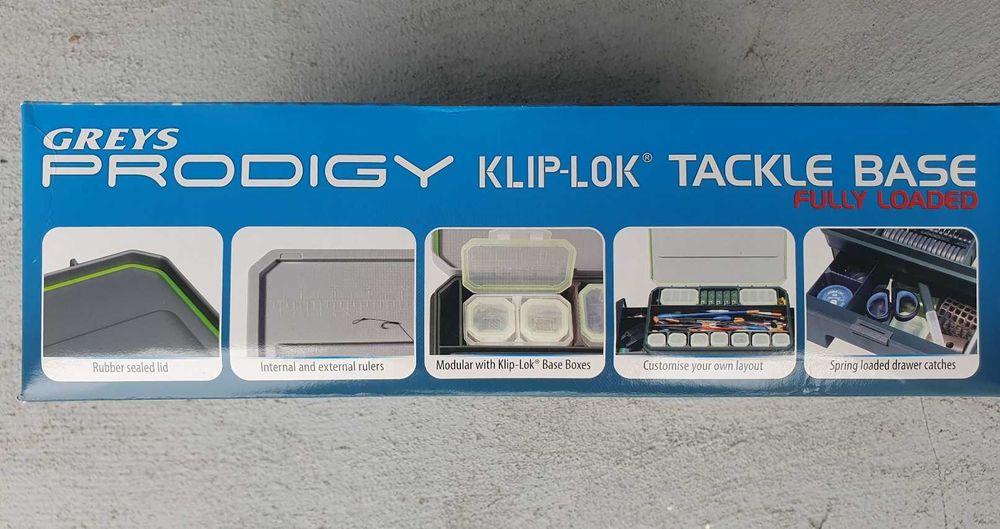Pudełko na akcesoria GREYS Prodigy Klip-Lok Tackle Base FULLY Loaded ...