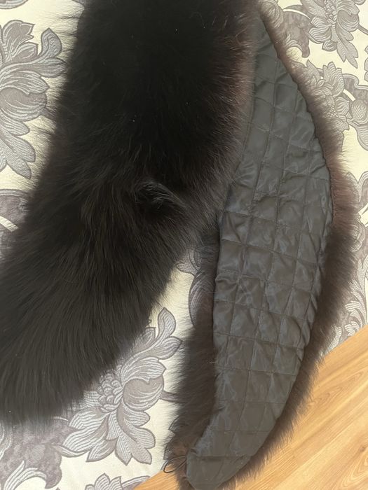 Воротник из чернобурки на пальто