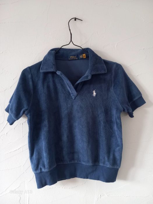 Ralph Lauren welurowy sweterek damski S