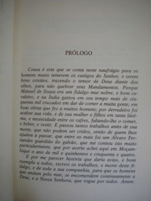 História Trágico-Marítima
de Bernardo Gomes de Brito