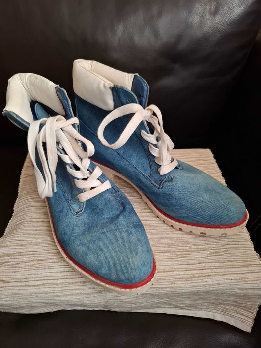 Buty niebieskie dżinsowe wiązane jak nowe Vices rozmiar 41