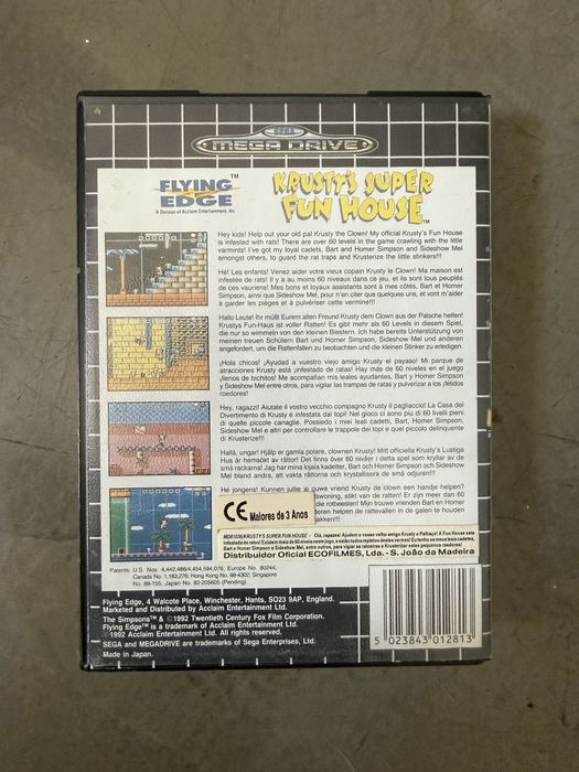 Krusty’s Super Fun House Sega Mega Drive PAL Completo