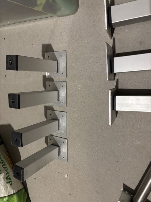 Nozki aluminiowe do mebli szafeo ikea 8 szt