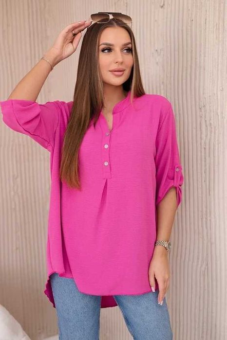 Bluzki oversize z dłuższym tyłem. Luźny krój. Biust 120