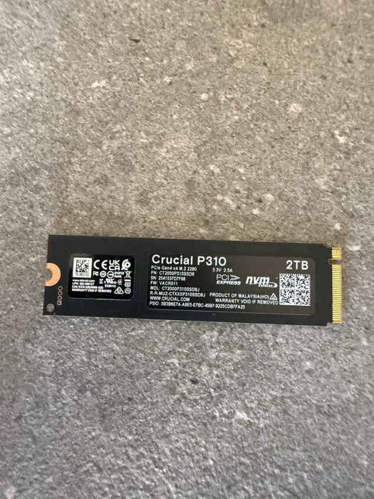 SSD Crucial P310 2TB M.2 NVMe PCIe Gen4 x4